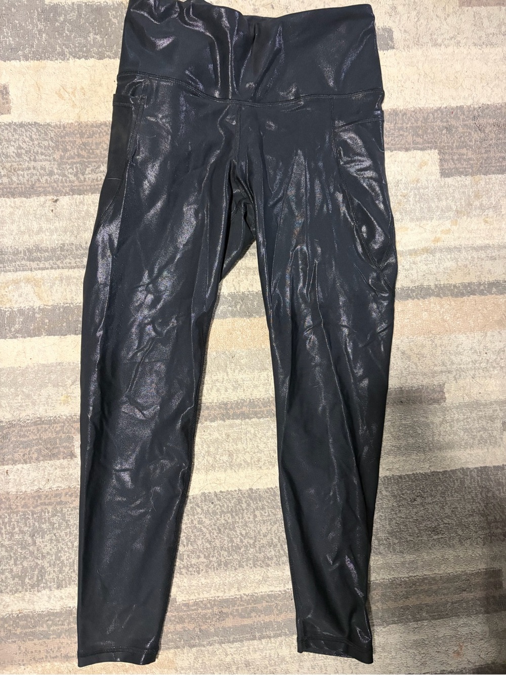 Old Navy Black Shimmer High-Rise Leggings
